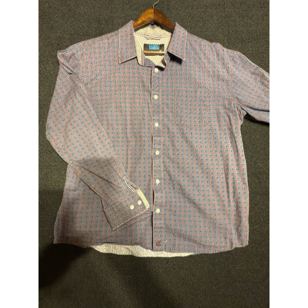 Cody James Men's Paisley Pattern Western Button Down Short Excellent Condition